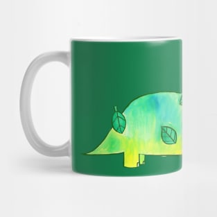 Leaf Dinosaur Watercolor Mug